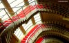 The red treads of the Art Deco staircase in Morecambe's Midland Hotel.